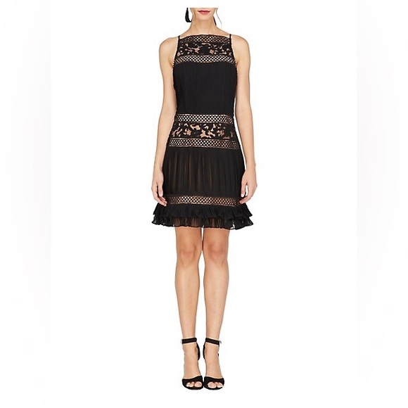 Adelyn Rae Nia Woven Pleated A-Line Dress. LBD Size XS - Picture 2 of 6
